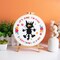 Louise Maelys Cute Cat Embroidery Kits for Beginners,Adults Starter Cross Stitch Kit with Funny Animal Pattern,DIY Needlepoint Everything is Fine